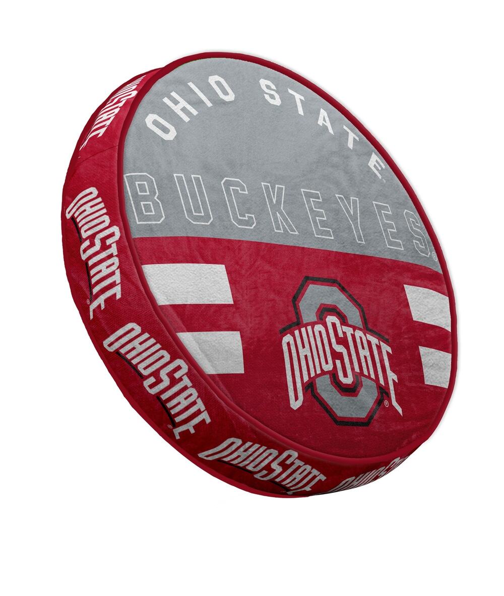 NCAA Buckeyes 15" Plushie Circle Pillow Retro Ohio State Couch Man Cave New